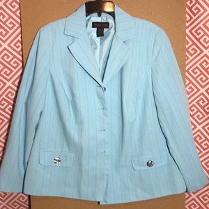 Blacker women’s aqua (blue/green) suit jacket (size 18w)